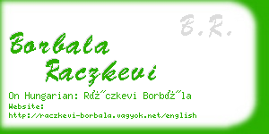 borbala raczkevi business card